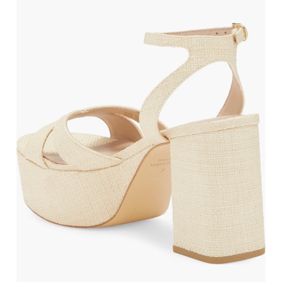 Stuart Weitzman Cream Platform Sandals
